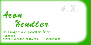 aron wendler business card